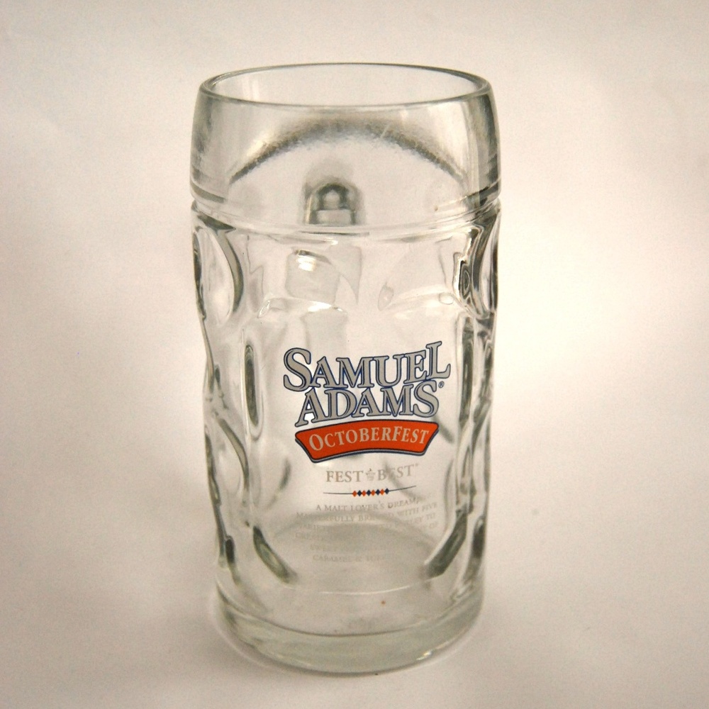 Sam Adams Beer Stein Mug Glass Octoberfest